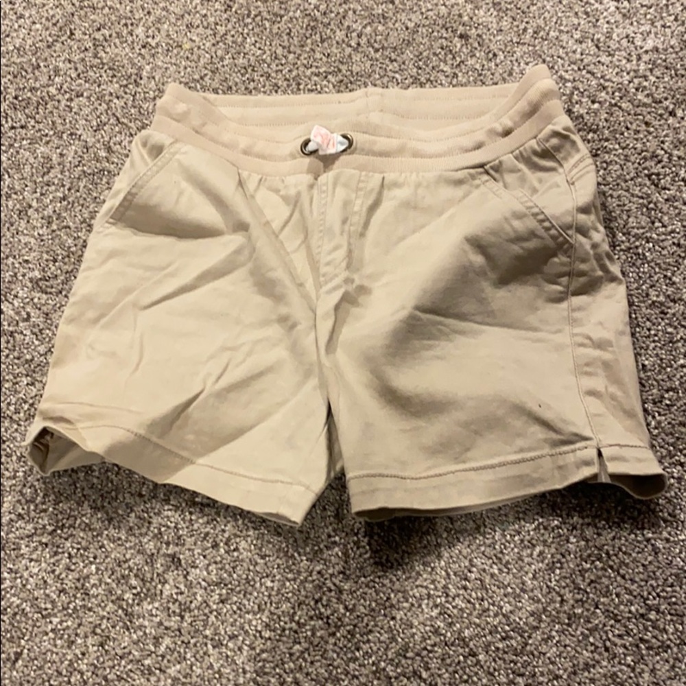 Mid length girls Khaki Shorts